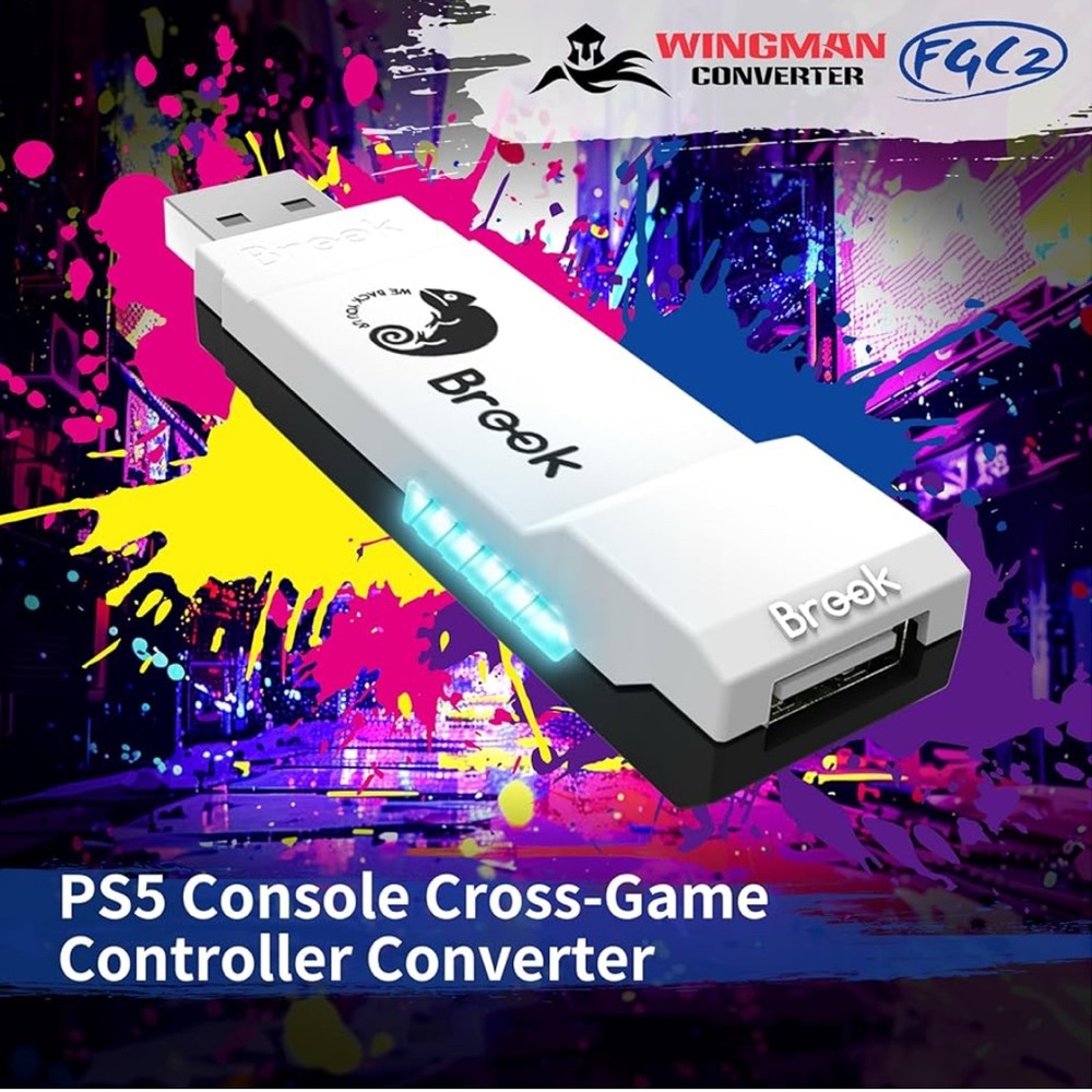 Brook wingman White and Black Controller Converter for PS5